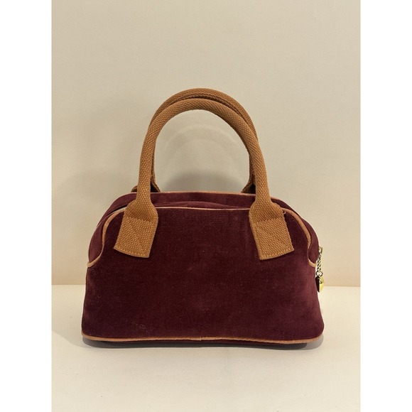 Velvet & Gold Heart Purse Victoria's Secret Y2K Maroon Small Handbag Zip Vintage - Picture 5 of 8